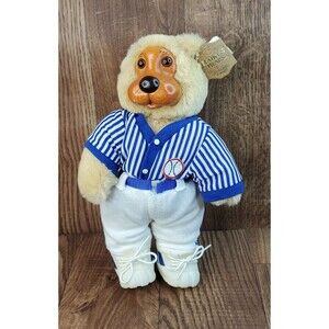Robert Raikes Original Collection Jointed Wood Face Baseball Papa Bear 12" Plush